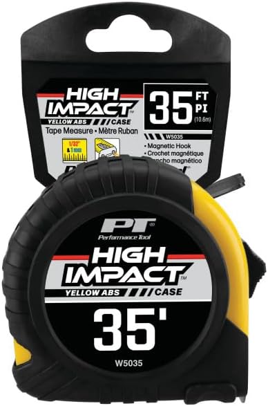 Performance Tool W5035 35-Foot 1-Inch Tape measure, Yellow