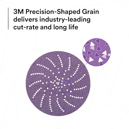 3M Xtract Cubitron II Paper Disc, 732U, 80+ C-weight, 5 in x NH, Die 500LG