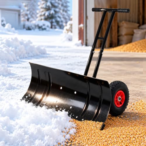 29" W Snow Shovel with Wheels