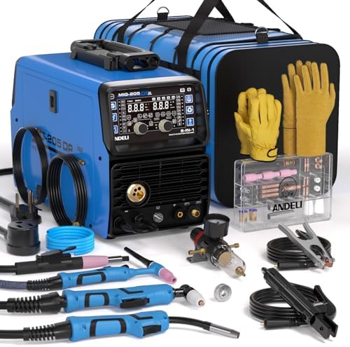 ANDELI Multiprocess MIG Welder,Plasma Cutter Welder Combo for 110V/220V
