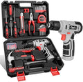 JENABOM Tool Set, 146-Piece Home Tool Kit with 8V Cordless Drill