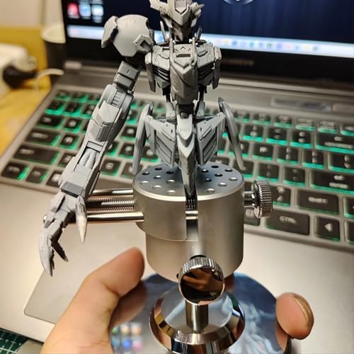 Mini Profile Bench Vise, 360° Rotatable Clamp Vise Work Table for Warhammer 40K Action Figure, Military Figure, Gundam Model, Silver, TQ-01