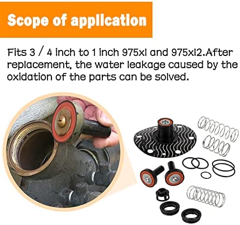 3/4"-1" Replace for Wilkins 975XL & 975XL2 Complete Repair Kit Replacement