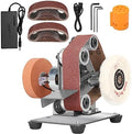 3-in-1 Mini Belt Sander Bench Grinder 7-Speed for Knife Making