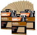 Fandeli | Multi-Purpose Sanding Paper | Assorted Grits (80,120,220) | 75 Sheets of 9'' x 11'' | Perfect for Sanding Metal and Sanding Wood | Hand Sanding | Orbital Sanders..