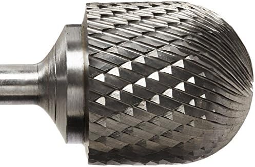 Drill America SC-9 Carbide Burr/Rotary File Cylindrical Radius-End Double Cut for Die Grinder 1" Dia. x 1" Cut Length with 1/4" Shank and 2-3/4" Overall Length, DUL Series