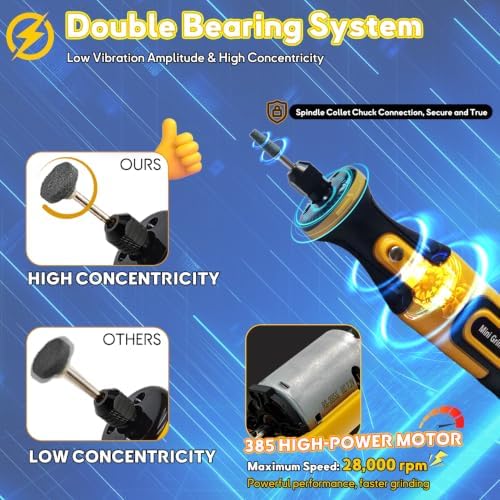 7.2V Mini Cordless Rotary Tool, 59 Attachments for DIY Crafts