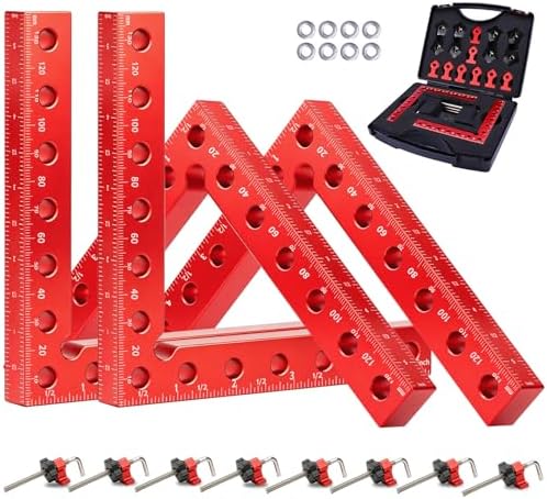 4PCS 5.5" 90° CNC Aluminum Corner Clamps for Woodworking