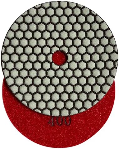 5" Dry Stone & Concrete Polishing Pad, 1.5mm Segment Height, 400 Grit
