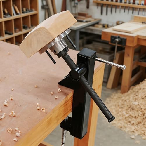 CV-3 Carving Vise with 4" Faceplate, Carving Vice for Woodworking,Carving Tools.