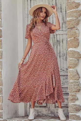 PRETTYGARDEN Women's Boho Floral Summer Maxi Dresses