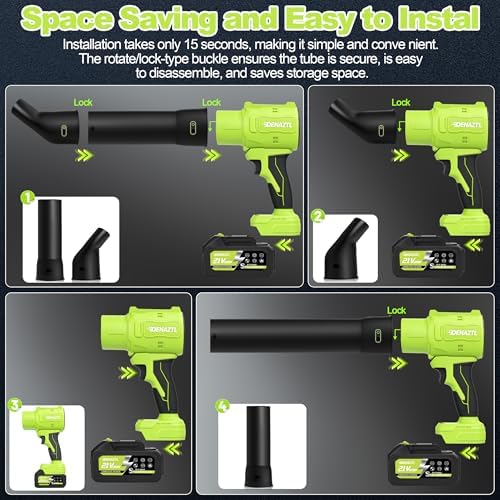 Cordless Leaf Blower with 2 X 4.0Ah Batteries and Charger for Yard Leaves
