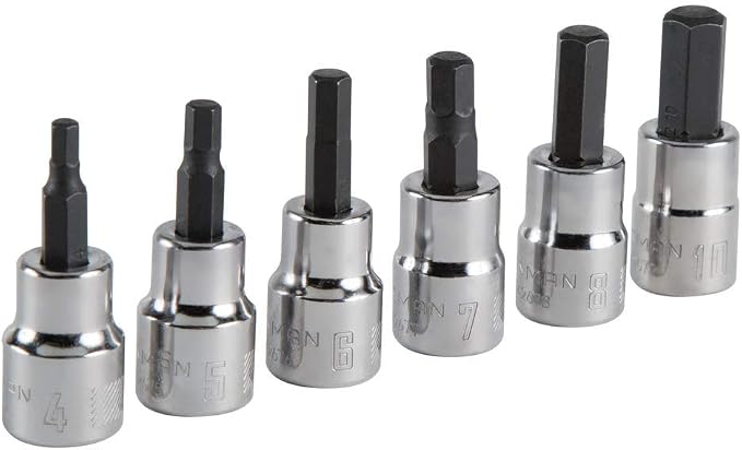 CRAFTSMAN Hex Bit Socket Set, 3/8" Drive, Metric, 6-Piece (CMMT34448)