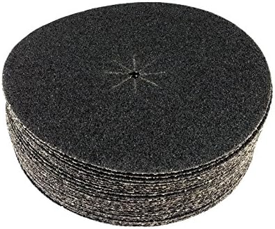 Starcke 7'' x 5/16'' Silicon Carbide Slotted Edger Floor Sanding Discs (25 Pack, 80 Grit)