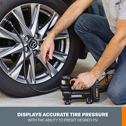 Worx WX092L 20V Power Share Cordless Inflator and WX856L 20V Power Share Orbital Buffer/Polisher