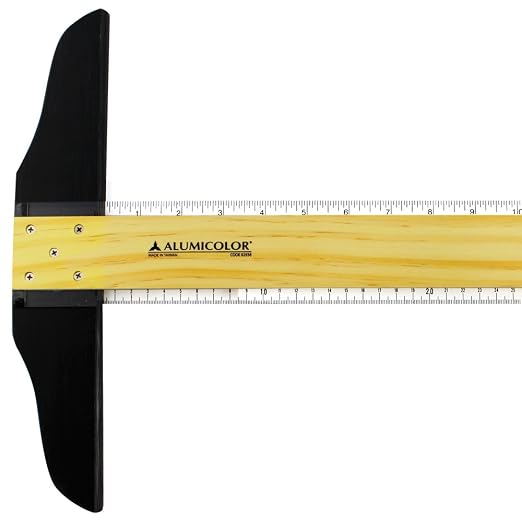 Alumicolor Wood/Acrylic Calibrated T-Square for Art, Framing & Drafting, Pack of 2-36IN