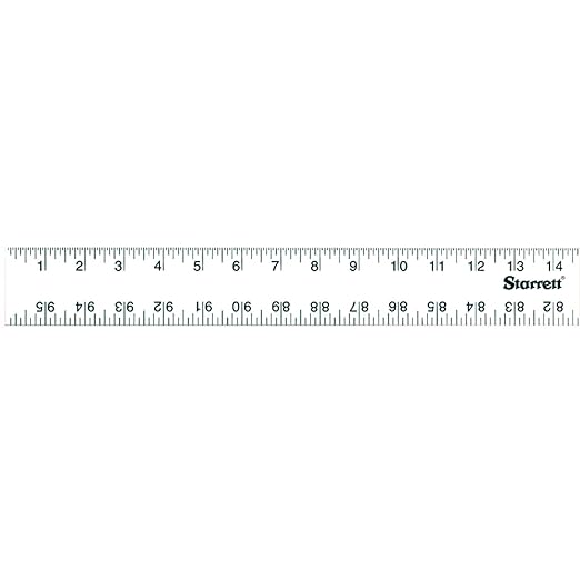 Starrett Straight Edge Aluminum Rule - Ideal for Schools, Shops, Metal and Wood Workers - 96" Length, 2" Width, .125" Thickness, 1/8", 1/16" English - ASE-96