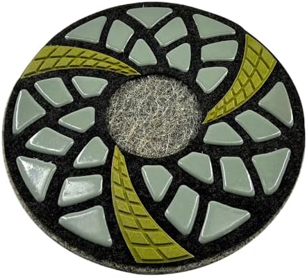 10.5" Phenolic Polishing Pads for Walkbehind Grinders, Fits 11", 100 Grit