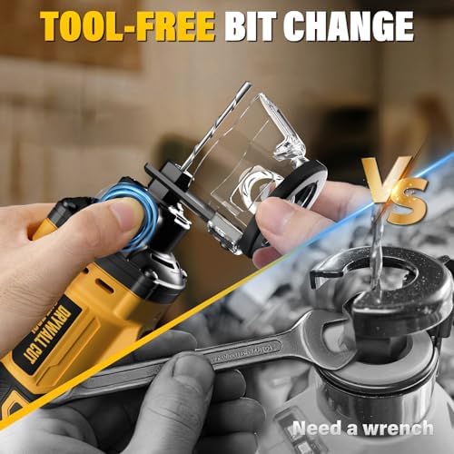 Cordless Drywall Cut-Out Tool for DEWALT 20V Battery, Rotary Saw, 30000 RPM
