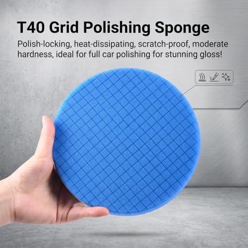 Random Orbital Air Sander 5 Inch, 13,000 RPM Pneumatic DA Palm Sander with Polishing Buffing Pads & Sanding Discs, Air Powered Polisher for Auto Body Repair, Wood, Composites and Metal Sanding