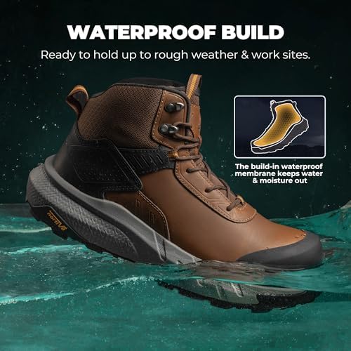 NORTIV 8 Composite Toe Work Boots for Men Waterproof