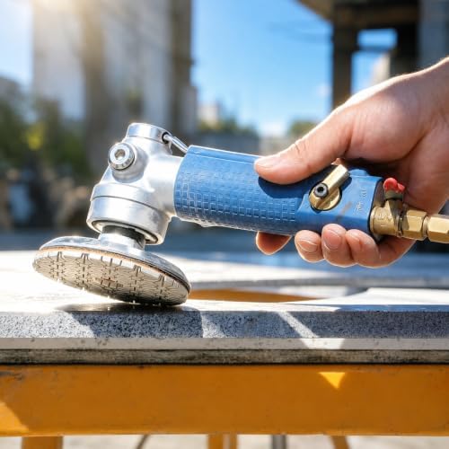 RAIZI Air Wet Polisher for Granite Marble Stone, Side Exhaust