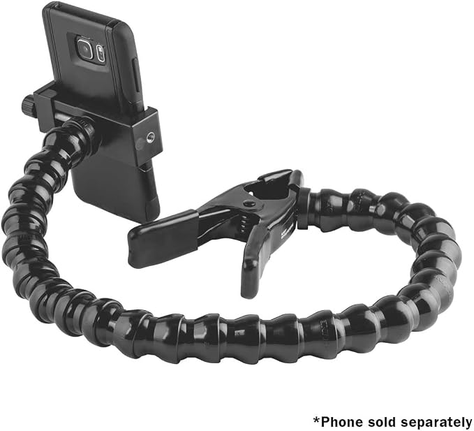 MOGO ModularHose Assistive Technology Phone Holder with Heavy-Duty Spring Clamp (Opens to 2"), 24 Inch Arm