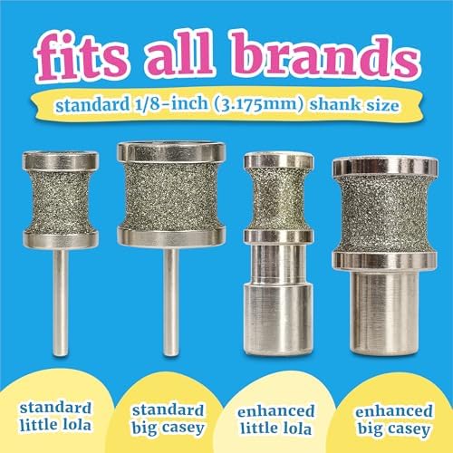 Diamondg Dog Nail Grinder Bits - Diamond-Coated, 60-80 Grit Body, 2 Pack