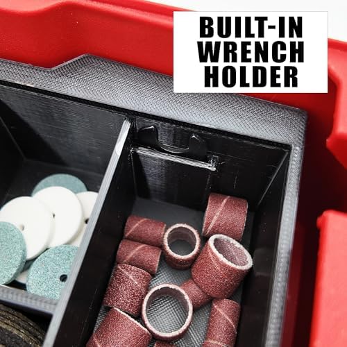 Tidy Tool Liner for M12 Rotary Packout Organizer with Drawer and Bit Storage for Milwaukee Packout Compact Tool Box- Battery, bits, and Blade Storage- Liner Only
