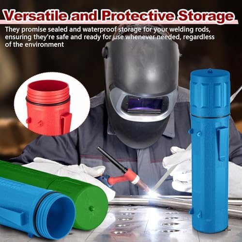 Zonon 4 Pcs Welding Rod Storage Tube 14 Inch Tig Rod Holder, 4 Colors