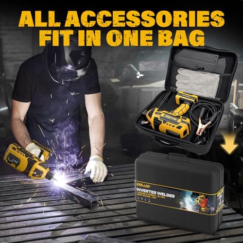 ZEGJAW Welding Machine Portable,110V ARC Handheld Electric Welder Gun with IGBT Inverter 5 Variable Current Adjustment, Fits for 3/64"-1/8" Wire Rods