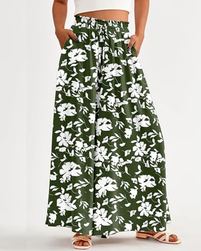 BTFBM Wide Leg Flowy Palazzo Pants for Women