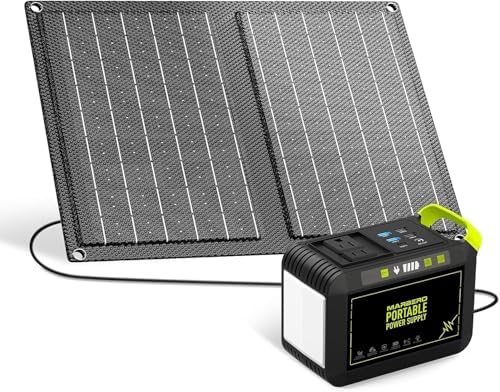 MARBERO Solar Powered Generator 88Wh, 120W Surge with 21W Solar Panel Kit