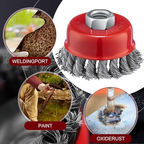 Tandefio 24 Pcs Wire Cup Brush, Angle Grinder, Classic