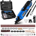 DEKOPRO Rotary Tool Kit, 1.5-Amp Corded Power Rotary Tools with 42" Flex Shaft, 6 Variable Speed, 8,000-35,000 RPM, 129 Pcs Accessories Kit for Cutting, Sanding, Grinding, Carving & DIY Projects Blue