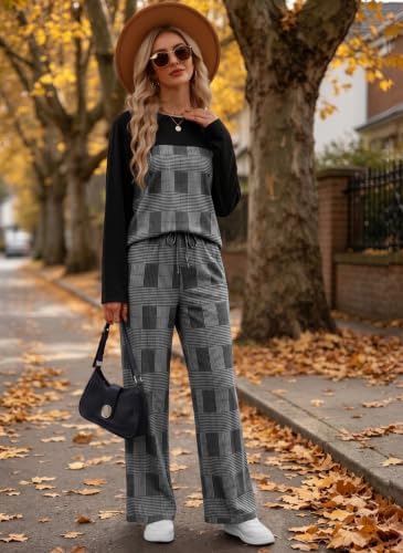 WIHOLL Two Piece Sets for Women Fall Outfits Casual Matching Lounge Sets