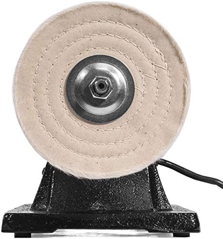 XtremepowerUS 6" Bench Buffer Polisher, 1/2 HP Bench Polishing Machine, Heavy-Duty Metal Buffer Grinder with Dual Buffing Wheels for Stainless Steel, Aluminum, Chrome & Automotive Parts