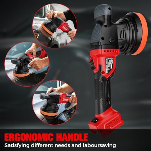 20V Cordless Buffer Polisher w/Brushless Motor, 6 Speed 5000RPM