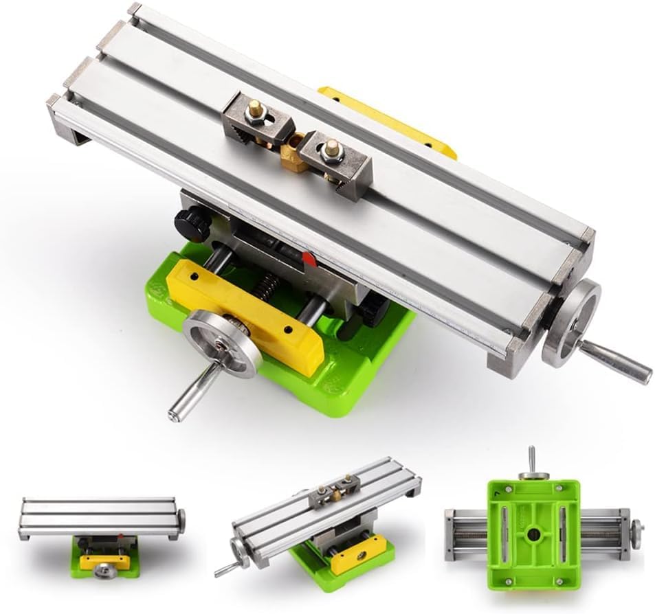 Multifunction Mini Compound Bench, X-Y Axis Cross Slide Table, Adjustable Precision Worktable for Drill Press Milling Machine, DIY Drilling Milling Workstation