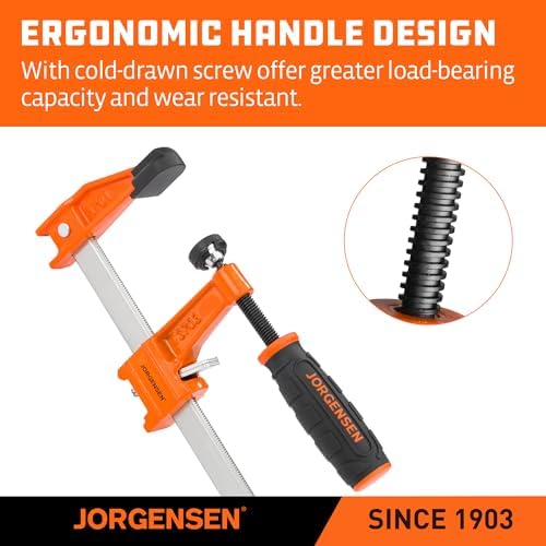 Jorgensen 36" Medium-Duty Steel Bar Clamp Set, 600 lbs Load Limit, 2-Pack