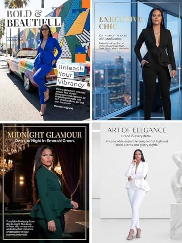 Aro Lora Pant Suits for Women Dressy Casual 2 Piece Outfits
