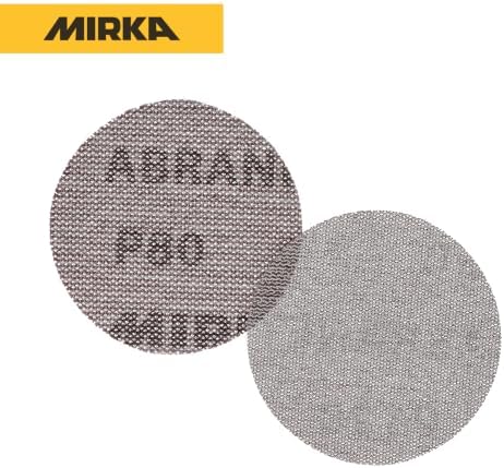 Mirka Abranet Net Grip Disc 3 inch Grit 80 Hook and Loop 50 pcs