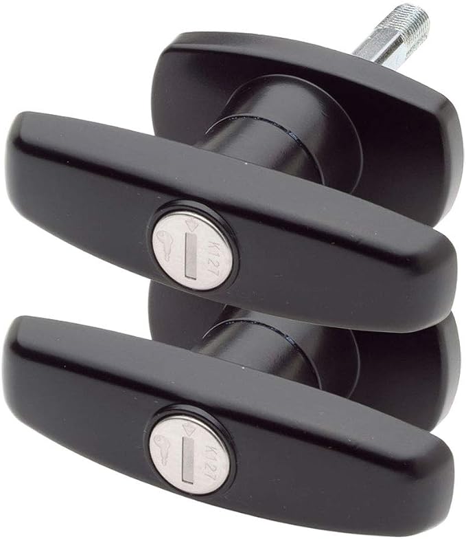 Bauer T-323T Package Matching T-Handles Lock Set | Shaft 2 Inch Total Length, 1/2" Thread on end | Keyed K-127