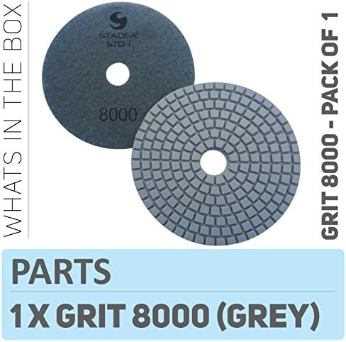 PPW112D Diamond Polishing Pads 4" For Concrete Terrazzo Marble Granite Edge Countertop Floor Wet Polishing, Grit 8000