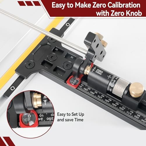 Track Saw Parallel Guide System | Micro-Adjustable Flip Stop, Zero Calibration, Repeatability for Rip Cuts