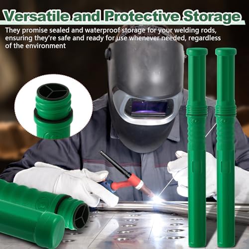 Tandefio 4 Pcs Welding Rod Storage Tube 40 Inch Tig Rod Holder, Green