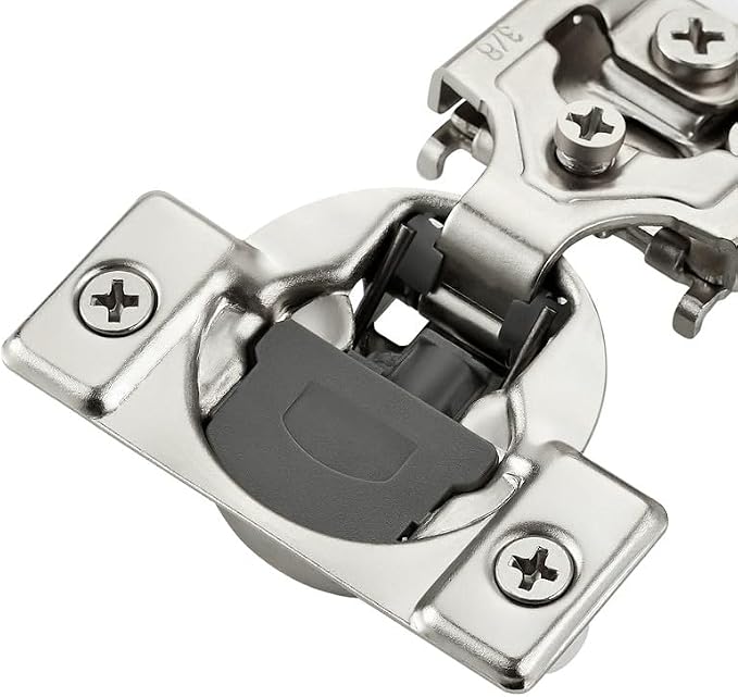 Ravinte 10 Pack 5 Pair 3/8 inch Overlay Soft Close Kitchen Cabinet Hinges Stainless Steel Adjustable Kitchen Hinges Satin Nickel Cabinet Hardware