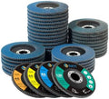 S SATC 40 PCS Flap Discs 4 1/2 for Angle Grinder 40/60/80/120 Grit High-Performance Abrasive Grinding Wheels for Metal Wood Stainless Steel Type 29