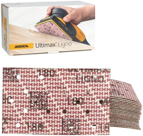 Mirka Abrasive Sheets Ultimax Ligno 3x5 Hook and Loop P180 50 Pack