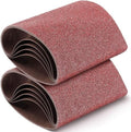 Demissle 10 Pack 8 x 19 Inch Floor Sanding Belt 24 Grit Heavy Duty Aluminum Oxide Cloth Sanding Belts Drum Floor Sander Sandpaper for Commercial and Residential Flooring